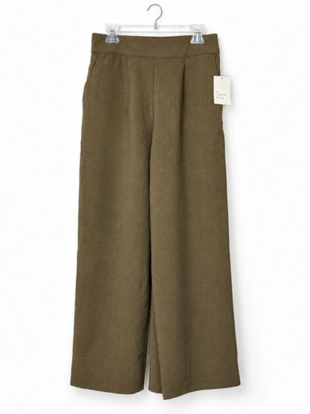 A New Day Women's High-Rise Modern Gauze Pull-On Pants Brown